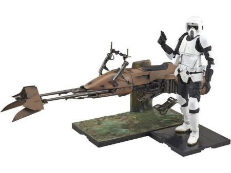 BANDAI Star Wars Return of the Jedi Scout Trooper & Speeder Bike Model Kit JAPAN Online Sale