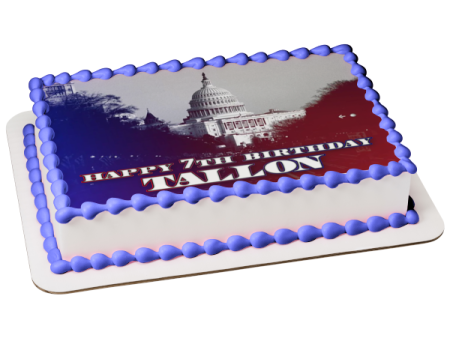 Happy Inauguration Day the White House Edible Cake Topper Image ABPID56554 Cheap