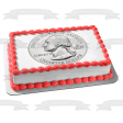 Us Quarter Currency 25 Cents American Money Edible Cake Topper Image ABPID56542 Fashion