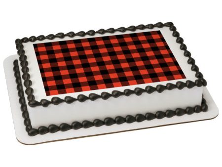 Buffalo Check Edible Cake Topper Image Online Sale