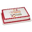 Autumn Leaves & Football Please Edible Cake Topper Image Supply