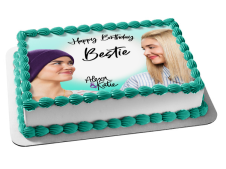 Alexa and Katie They Are Best Friends Edible Cake Topper Image ABPID56501 For Discount