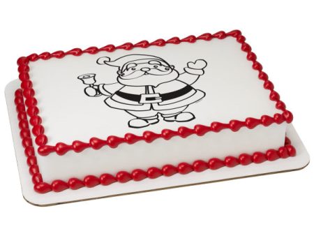 Paintable Happy Santa Edible Cake Topper Image Online Sale