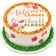 Autumn Leaves & Football Please Edible Cake Topper Image Supply